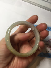 Load image into Gallery viewer, 52mm certified Type A 100% Natural yellow brown white Jadeite Jade bangle AU23-0242