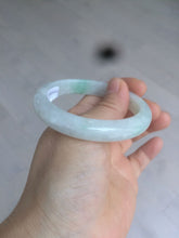 Load image into Gallery viewer, 52.5 mm Certified Type A 100% Natural sunny green/white Jadeite jade bangle m97-5059