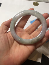 Load image into Gallery viewer, 60.5mm Certified Type A 100% Natural icy watery green/purple chubby Jadeite Jade bangle PB236-9536