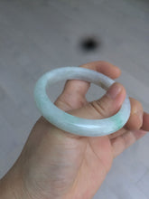 Load image into Gallery viewer, 52.5 mm Certified Type A 100% Natural sunny green/white Jadeite jade bangle m97-5059
