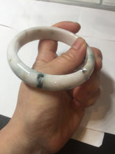 Load image into Gallery viewer, 59.6mm Certificated Type A 100% Natural White green red purplewith green floating flowers Jadeite Jade bangle G110-9546