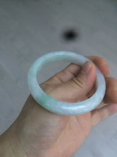 Load image into Gallery viewer, 52.5 mm Certified Type A 100% Natural sunny green/white Jadeite jade bangle m97-5059