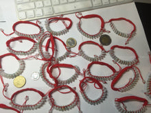 Load image into Gallery viewer, 100% natural type A green white purple Safety Guardian Button donut jadeite jade thread woven bracelets PD98