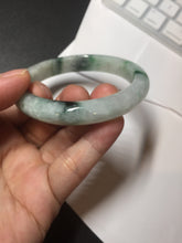 Load image into Gallery viewer, 56.9mm 100% natural Type A sunny green white jadeite jade bangle BN7-8239