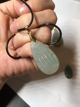 Load image into Gallery viewer, 100% Natural type A light green/gray candied dates Jadeite Jade pendant AX155