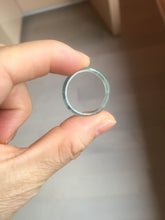 Load image into Gallery viewer, Size 2 1/2- 9 3/4 100% natural type A icy watery light green blue gray slim Guatemala jadeite jade band ring group PH234 Add on item