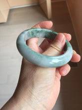 Load image into Gallery viewer, 57.5mm certified 100% natural Type A light green/purple/white chubby jadeite jade bangle R59-1301
