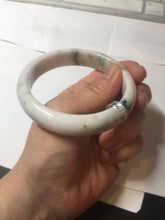 Load image into Gallery viewer, 59.6mm Certificated Type A 100% Natural White green red purplewith green floating flowers Jadeite Jade bangle G110-9546