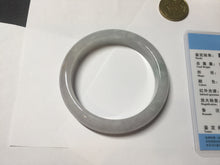Load image into Gallery viewer, 58.7mm Certified Type A 100% Natural icy watery green/purple chubby Jadeite Jade bangle BP222-9540