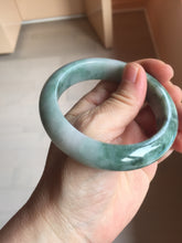 Load image into Gallery viewer, 57.5mm certified 100% natural Type A light green/purple/white chubby jadeite jade bangle R59-1301
