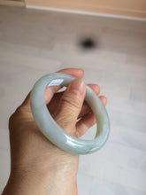 Load image into Gallery viewer, 57.4mm Certified 100% natural Type A icy watery green/white/gray jadeite jade bangle AY70-0343