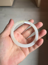 Load image into Gallery viewer, 56mm certified 100% natural type A light yellow brown sugar flat jadeite jade bangle PA169-6634