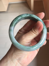 Load image into Gallery viewer, 57.5mm certified 100% natural Type A light green/purple/white chubby jadeite jade bangle R59-1301