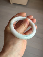 Load image into Gallery viewer, 53.5mm certified 100% natural Type A sunny green white jadeite jade bangle PA259-3846