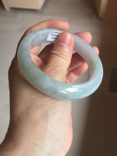 Load image into Gallery viewer, 56mm Certified Type A 100% Natural icy watery light green purple jadeite Jade bangle BK124-3398