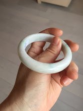Load image into Gallery viewer, 53.5mm certified 100% natural Type A sunny green white jadeite jade bangle PA259-3846