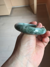 Load image into Gallery viewer, 57.5mm certified 100% natural Type A light green/purple/white chubby jadeite jade bangle R59-1301