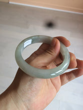Load image into Gallery viewer, 57.4mm Certified 100% natural Type A icy watery green/white/gray jadeite jade bangle AY70-0343