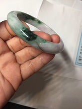Load image into Gallery viewer, 55.5mm Certified 100% natural Type A sunny Green & Light Purple(春带彩) jadeite jade bangle PH247-0509