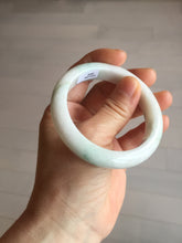 Load image into Gallery viewer, 53.5mm certified 100% natural Type A sunny green white jadeite jade bangle PA259-3846