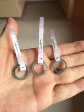 Load image into Gallery viewer, Size 1 1/4 (12.7mm) 100% natural type A icy watery green/blue/gray Guatemala jadeite jade band ring group AA106