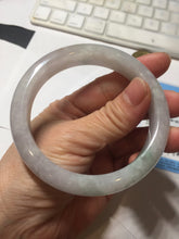 Load image into Gallery viewer, 58.7mm Certified Type A 100% Natural icy watery green/purple chubby Jadeite Jade bangle BP222-9540