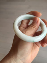 Load image into Gallery viewer, 53.5mm certified 100% natural Type A sunny green white jadeite jade bangle PA259-3846