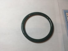 Load image into Gallery viewer, 55.4mm Certified Type A 100% Natural dark green blue gray black slim round cut Guatemala Jadeite bangle PJ14-4298