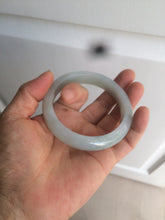 Load image into Gallery viewer, 57.4mm Certified 100% natural Type A icy watery green/white/gray jadeite jade bangle AY70-0343