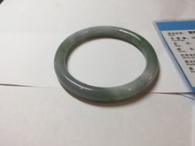 Load image into Gallery viewer, 57mm certified Type A 100% Natural dark green gray light purple round cut Jadeite Jade bangle PH214-3251