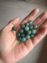 Load image into Gallery viewer, 10-10.5mm Type A 100% Natural light green dark green/gray(油青) Jadeite Jade bead pendant group PC194 Add on item