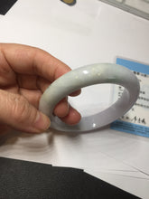 Load image into Gallery viewer, 56.5mm certified 100% natural Type A light green purple jadeite jade bangle AA32-4276