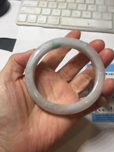 Load image into Gallery viewer, 58.7mm Certified Type A 100% Natural icy watery green/purple chubby Jadeite Jade bangle BP222-9540