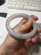 Load image into Gallery viewer, 58.7mm Certified Type A 100% Natural icy watery green/purple chubby Jadeite Jade bangle BP222-9540