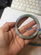 Load image into Gallery viewer, 57mm certified Type A 100% Natural dark green gray light purple round cut Jadeite Jade bangle PH214-3251