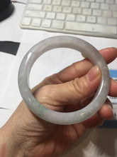 Load image into Gallery viewer, 58.7mm Certified Type A 100% Natural icy watery green/purple chubby Jadeite Jade bangle BP222-9540