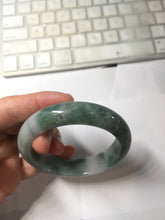 Load image into Gallery viewer, 57.5mm certified 100% natural Type A light green/purple/white chubby jadeite jade bangle R59-1301