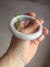 Load image into Gallery viewer, 58.8mm Certified type A 100% Natural light purple/white/orange Jadeite bangle G89-3054