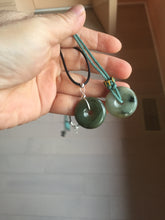 Load image into Gallery viewer, 22-25mm Type A 100% Natural dark green/white/yellow /gray/black Jadeite Jade Safety Guardian Button donut Pendant group PB49 (Add-on items)