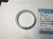 Load image into Gallery viewer, 53mm certified 100% natural Type A light green purple jadeite jade bangle AA33-4281