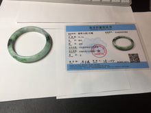 Load image into Gallery viewer, 52.5mm certified 100% natural Type A sunny green purple slim jadeite jade bangle BN9-7083