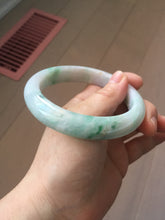 Load image into Gallery viewer, 60.2mm certified Type A 100% Natural light green sunny green light purple Jadeite Jade bangle BK139-5281