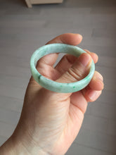Load image into Gallery viewer, 51.7mm Certified type A 100% Natural sunny green light green with green flying flowers square Jadeite Jade bangle PA257-6942