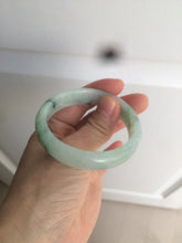 Load image into Gallery viewer, 48.5mm Certified Type A 100% Natural icy light green/white oval Jadeite Jade bangle K101-1696