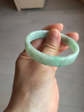 Load image into Gallery viewer, 51.7mm Certified type A 100% Natural sunny green light green with green flying flowers square Jadeite Jade bangle PA257-6942