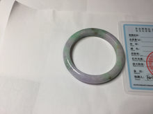 Load image into Gallery viewer, 52.5mm Certified 100% natural Type A sunny Green Brown Purple(Fu Lu Shou) jadeite jade bangle PH248-0503