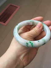 Load image into Gallery viewer, 60.2mm certified Type A 100% Natural light green sunny green light purple Jadeite Jade bangle BK139-5281