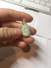 Load image into Gallery viewer, 100% Natural type A sunny green yellow jadeite Jade RuYi(如意) pendant PB50