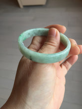Load image into Gallery viewer, 51.7mm Certified type A 100% Natural sunny green light green with green flying flowers square Jadeite Jade bangle PA257-6942