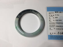 Load image into Gallery viewer, 53.5mm certified 100% natural Type A sunny green dark green purple jadeite jade bangle AA34-4258
